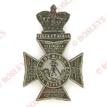 Badge. King’s Royal Rifle Corps Victorian Officer’s helmet plate circa 1883-93. A good die-stamped