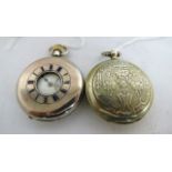 A silver half hunter pocket watch by Dent, London. Fully signed three quarter plate lever