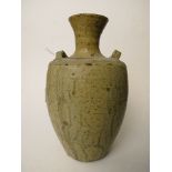Trevor Corser for the St Ives Pottery - a shoulder vase of ovoid form, narrow waisted neck and