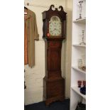 A 19th century mahogany cased long case clock, the painted dial marked D Jones & Sons Merthry,