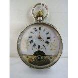 A silver Hebdomas eight day pocket watch