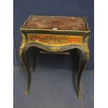 A 19th century French Tahan boulle work lady's work table with gilt metal border over a single