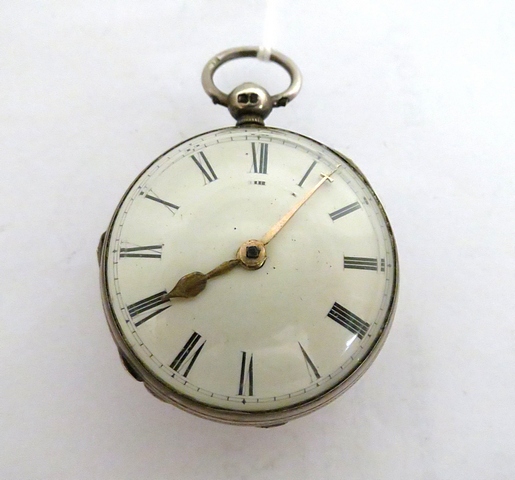 An unusual small 18th century Verge movement signed R P Cramber, London, no 8173, in later purpose