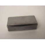 A 19th century Austrian silver Neillo work table snuff box, 3" long