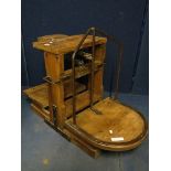 A pair of 19th century wood and iron flour scales