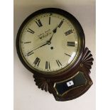 Anthony Smith, Wellingford, a 19th century drop dial wall clock with 12" dial