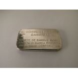 A silver ingot