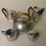 A Picquot ware kettle and teaset