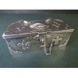 An Edwardian silver arts and crafts box, makers marks for Spurrier & Co, Birmingham 1904, 2 x 5 1/