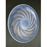 A Lalique Poisson pattern dish, marked R Lalique