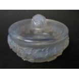 Circa 1927 a Rene Lalique 'Premeveres' pattern powder box and lid, marked R Lalique, France