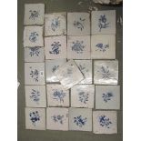 A collection of 18th century Delft tiles
