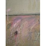 John Hansen, abstract oil painting, signed 1990, 19 x 23