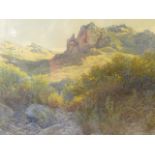 James Smith-Moorland 1910, a framed and glazed watercolour, South African scene, entitled