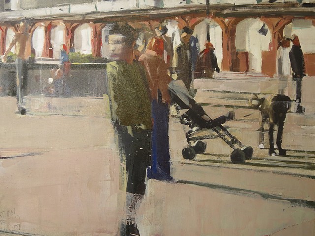 Nathan Ford '07, two unframed oil on canvas paintings, entitled Marine Parade One and Marine - Image 2 of 2