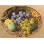 F T Baynes 1824-1874 Attb. - a framed and glazed watercolour still life of fruit, 7 x 9