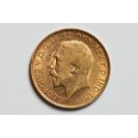 A George V 1914 gold half Sovereign