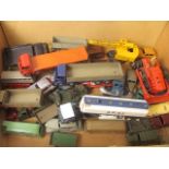 A box of Dinky Diecast model vehicles and a box of Dinky Supertoy model cars, two in boxes