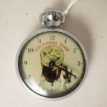 Advertising Guinness Time Ingersol Ltd pocket watch in chromium chase