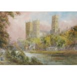 E. NEVILL. Durham, signed, watercolour, 10 x 15 in; and a watercolour by another hand depicting a