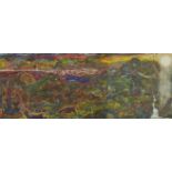 PETER TARRANT. An extensive Landscape with Sheep, signed, mixed media on paper, 11 1/2 x 29 in