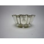 An Edward VII silver Rose Bowl in the form of a small montieth, engraved crest and inscription,