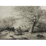 *JOHN ATKINSON. ‘The Old Oak’, etching, pencil signed and inscribed in lower margin, Pl. 6 x 8 in;
