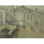 ROLAND F SPENCER FORD. Figures on a Bridge, Bruges, signed, watercolour, 17 x 23 1/2 in; another