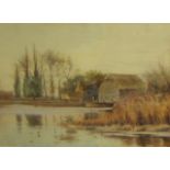 ROBERT WINTER. The Old Mill, Haughton (near Huntingdon), watercolour, 12 1/2 x 16 in;