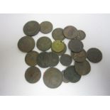 A collection of 18th/19th Century Trade Tokens etc to include a 1787 druids head Penny, 1811 Bath