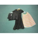 A black 1940’s pleated Day Dress, black lace Cardigan and a pleated 50’s skirt (3)