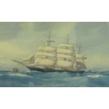 PELHAM JONES. The ‘Thermopylae’ under full sail, signed and dated 1929, watercolour and gouache,