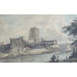 FOLLOWER OF PAUL SANDBY. North west View of Pembroke Castle, watercolour probably over etched