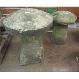 Two Staddle Stones, approx 24in H