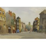 JOHN YARDLEY, R.I. A street scene with Figures, signed, watercolour, 12 1/2 x 18 in