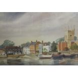 WILLIAM BARNES. ‘The London Apprentice’; and Bosham, signed, watercolour, 13 x 18 1/2 in; and