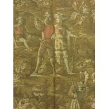 A French machine woven Tapestry of a medieval hunting scene, 19th Century. 52in W x 112in L. A/F