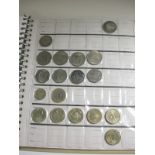 An Album of British coins, from Fractional Farthing - Crowns to include an 1839 quarter farthing,