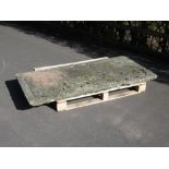 An antique stone rectangular Press Base or Salting Table, 5ft 6in x 2ft 6in