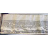 An Illustrated London News Panoramic View of River Thames dated 1845, SMYTH, laid on linen, 7 x 6in,