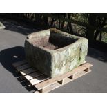 A large antique stone Trough, approx 3ft x 2ft 4in x 1ft 5in