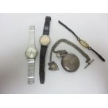 An Omega Seamaster Wristwatch with sweep seconds hand, a Tissot Seastar Wristwatch, ladies Watch