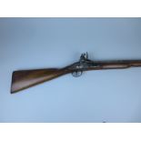 A reproduction Newland Pattern ‘Brown Bess’ Flintlock Musket with bayonet, 54 1/2in L (length