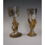 Two Elizabeth II silver limited edition Chalices, by Aurum, one commemorating The Silver Jubilee