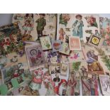 Pages from a Victorian Scrapbook including large chromo’s of children, quantity of loose chromo’s,
