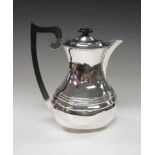 A George V silver Coffee Pot with gadrooned rim, Chester 1913