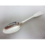 A Georgian Scottish provincial silver Dessert Spoon fiddle pattern, four marks, Perth, maker: R &