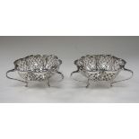 A pair of George V silver pierced Bon Bon Dishes, Birmingham 1911