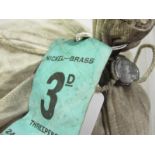 A Royal Mint sealed bag of brass Threepences, official tag dated '3 AUG 69', face value 20 with