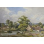 JAMES GEORGE BINGLEY. On the Teme, Shropshire, signed, watercolour, 10 x 14 in; and a watercolour by